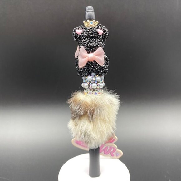 Fancy Beaded Ballpoint Pom Pom Pen - JoJo DIY Original Collectible - Picture 1 of 3